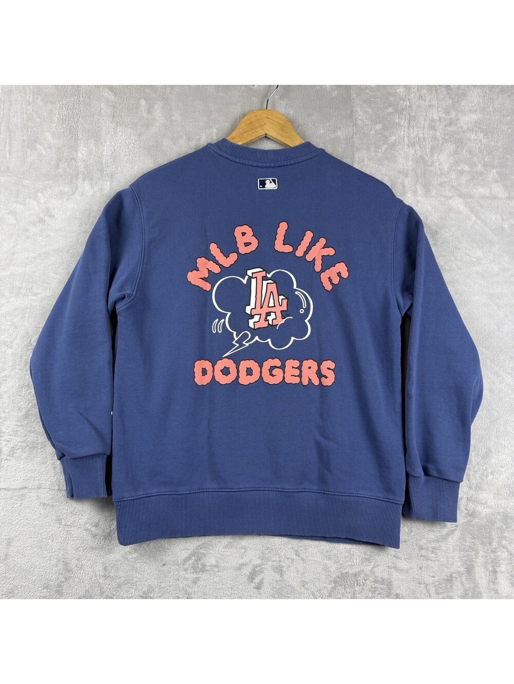MLB LA Dodgers Graphic Sweatshirt Size XS Korean Version Baseball Fan Graphic